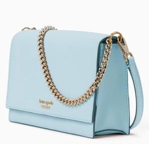 Kate Spade Sky Blue Cameron Convertible Crossbody Bag with Sliver Chain NWOT